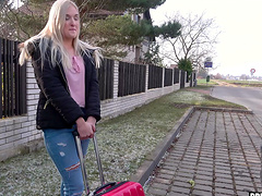 Sexy slut Daisy Lee gets fucked hard in the back of the car