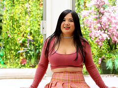 Miki's first time in front of the camera with her partner