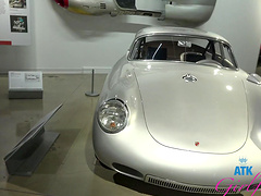 Amazing cutie Gia Dibella is impressed by this car collection