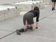 City Girls Get Intimate While In Public Areas. Who's The Sluttiest Slave Ma'am? You Are!