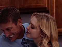 Slutty Chloe Cherry makes a cock disappear in her wet pussy