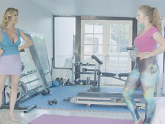 Lesbian workout with Alexis Fawx and Lena Paul