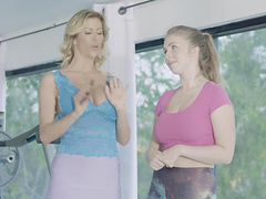 Lesbian workout with Alexis Fawx and Lena Paul