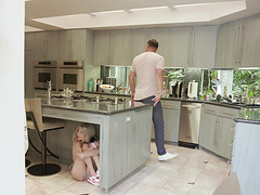 Blonde Emma Rosie barely fits a thick dick in her wet cunt