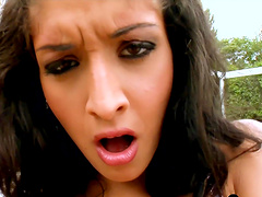 Natural tits chick Izabelle De Cruz moans while getting fucked