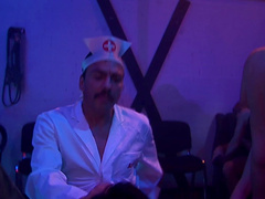 Horny doctors get to bang a couple of chicks in group sex