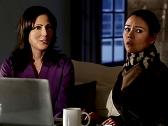 Zoey Holloway and Alina Li explore each other’s pussies