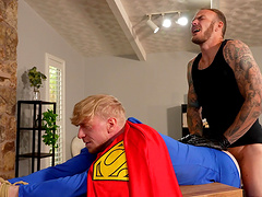 Gay dude bends over to be drilled by his friend with long toys