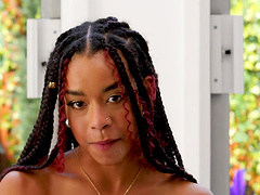 A big black guy fucked his pretty young wife in front of a camera