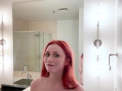 Video of amateur redhead Scarlet getting fucked on the sofa