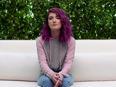 Tattooed amateur Scarlett comes to casting to be fucked hard