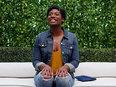 Hardcore interracial fucking during casting with ebony Kelly