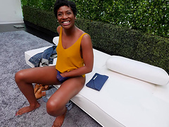 Hardcore interracial fucking during casting with ebony Kelly