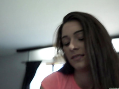 Pov view of Lacey Channing giving an amazing blowjob