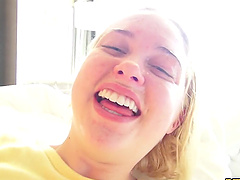 Hardcore and rough fucking makes cute Chloe Cherry moan with pleasure