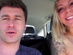 Faphouse pornstar with fake tits gets naughty in a car