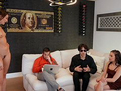 Hardcore fucking in the living room with small tits Aria Valencia