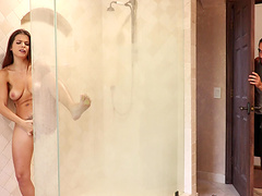 Keisha Grey gets her juicy pussy smashed in the shower.