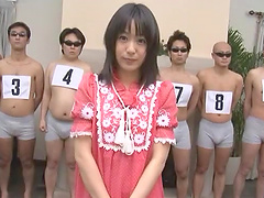 Kinky Japanese video with Nana Nanaumi sucking lots of stiff cocks