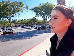 Amateur cutie Veronica Church takes money to have a quickie