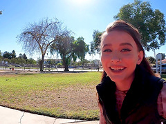 Amateur cutie Veronica Church takes money to have a quickie