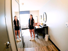 Amateur cutie Veronica Church takes money to have a quickie