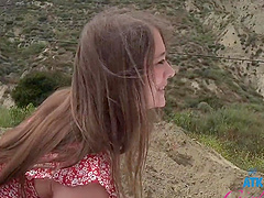 Mira Monroe pissing and fucking with her boyfriend outdoors