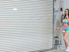 Amazing fucking on the floor with large breast babe Danny Steele