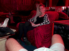 Skinny stripper Lilie Blue teases and gets fucked balls deep