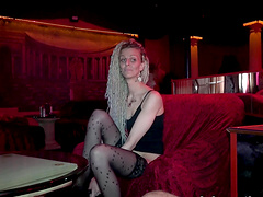 Skinny stripper Lilie Blue teases and gets fucked balls deep