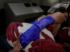 Goth chick Casey Calvert gives head and gets fucked in missionary