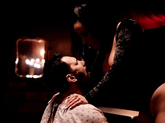 Hardcore fucking by the fire with large boobs star Jennifer White