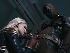 Hardcore fucking between a Deadpool and busty blonde Kenzie Taylor
