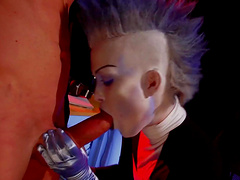 Hardcore fucking with punk babe Sasha Knox in latex uniform