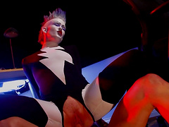 Hardcore fucking with punk babe Sasha Knox in latex uniform