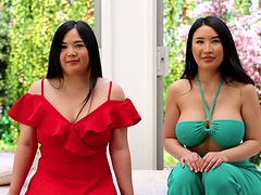 Long-haired beauty Miki gives a sloppy blowjob in pov