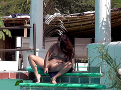 Chubby latina pornstar Cereza Rodriguez's solo vibrator session