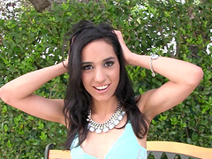 Brunette Tia Cyrus enjoys while getting fucked by her hubby