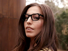 Spencer Bradley dominates his brunette girlfriend in reverse cowgirl