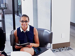 FFM threesome in the office with Avi Love and Marley Brinx