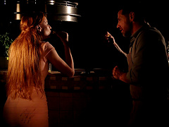 Redhead milf Eva Berger takes a big Jay Snakes cock