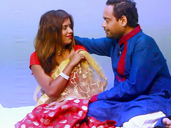 Wife with big natural tits gives her husband a sloppy blowjob