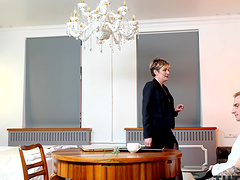 Curvy couple gets naughty with a steamy blowjob and wild sex