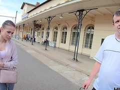 Amazing fucking in the sofa with cheating trophy wife Nicole Love