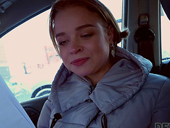 Calibri Angel enjoys during sex in the bedroom with her man