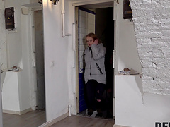 Calibri Angel enjoys during sex in the bedroom with her man