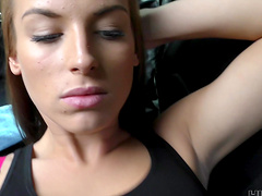 Steamy car blowjob leads to intense missionary sex