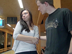 Brunette Ornella Morgen seduces her neighbor in a steamy pov encounter