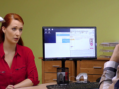 Isabella Lui with big boobs moans while getting dicked in the office