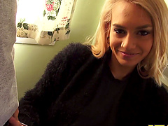 Blonde Jade Nile moans while getting fucked in doggy style